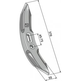 Kultivatoriaus noragėlis 370mm 1