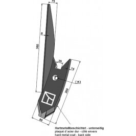 3374447 Šoninis kaltas Lemken, kairė