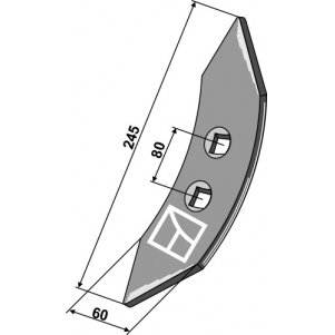 Kultivatoriaus noragėlis BBG 245mm 1