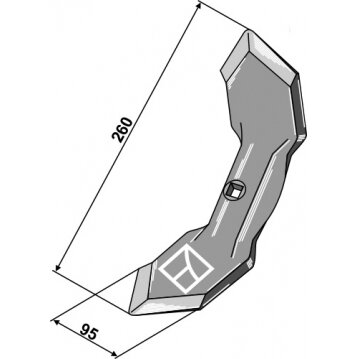 Kultivatoriaus noragėlis Fraudge 260mm 1