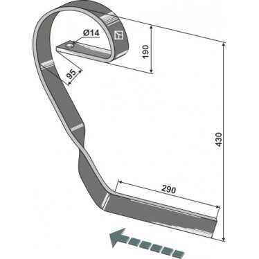 35310058 Lyginimo lenta Lemken, dešinė 1 35310058 Lyginimo lenta Lemken, dešinė 1