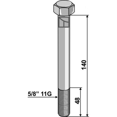 Varžtas 5/8'' 11G
