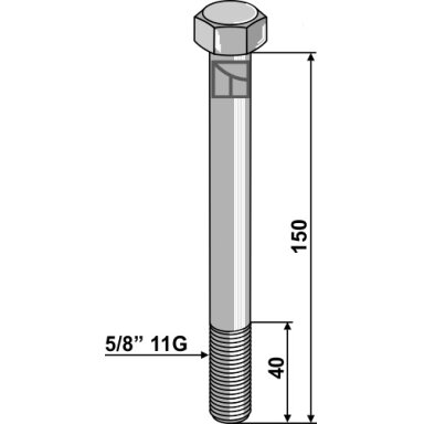 Varžtas 5/8'' 11G