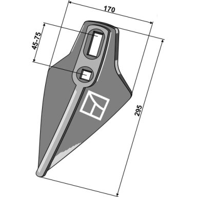 Strėlinis noragas 295x9