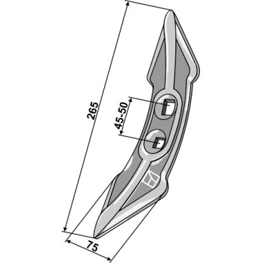 Kultivatoriaus noragėlis 265mm