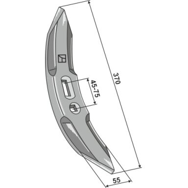 Kultivatoriaus noragėlis 370mm