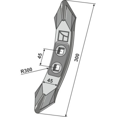Kultivatoriaus noragėlis 300mm