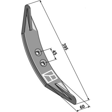 Kultivatoriaus noragėlis 395mm