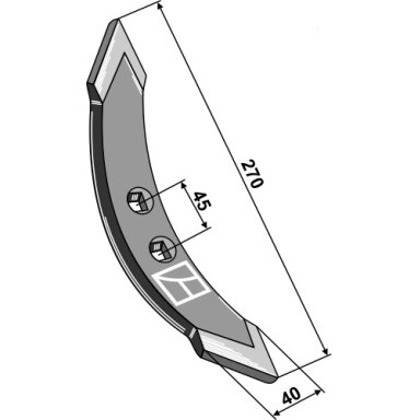 Kultivatoriaus noragėlis 270mm