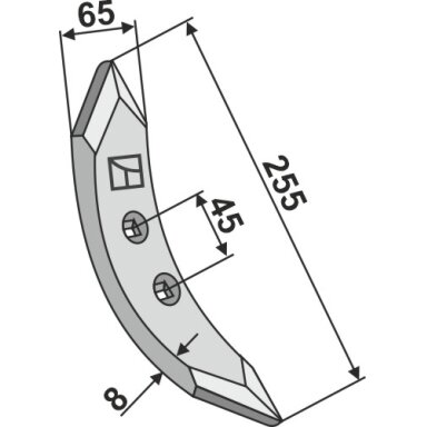 Kultivatoriaus noragėlis 255mm