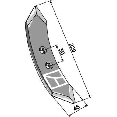 Kultivatoriaus noragėlis 220mm