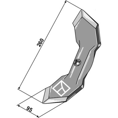Kultivatoriaus noragėlis Fraudge 260mm