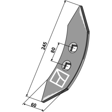 Kultivatoriaus noragėlis BBG 245mm