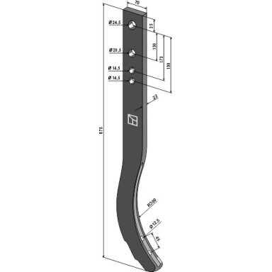 Kultivatoriaus kotas - 875mm