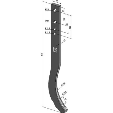 Kultivatoriaus kotas - 875mm