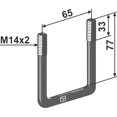 Kilpinis varžtas M14x2