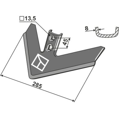 Strėlinis noragas 285mm