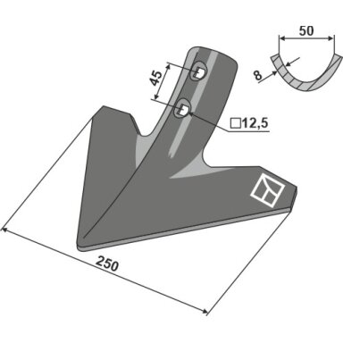 Strėlinis noragas 250mm