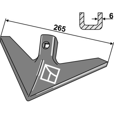 Strėlinis noragas 265mm