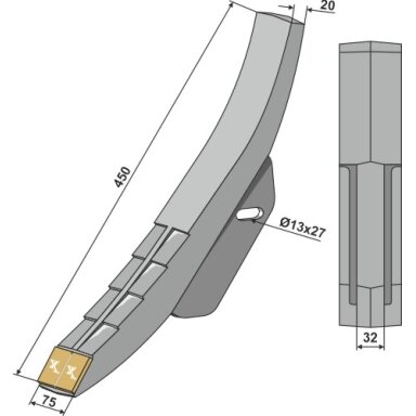 R17820681R Kaltas Maschio / Gaspardo - kietmetalis