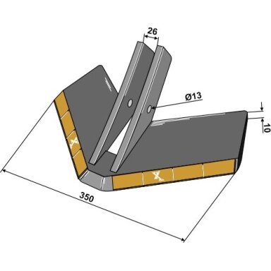 506025 Strėlinis noragas Kockerling - kietmetalis