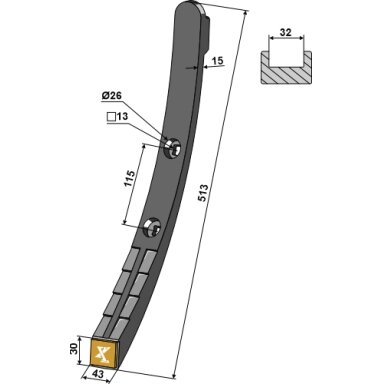 915774 Siauras noragėlis Kockerling - kietmetalis