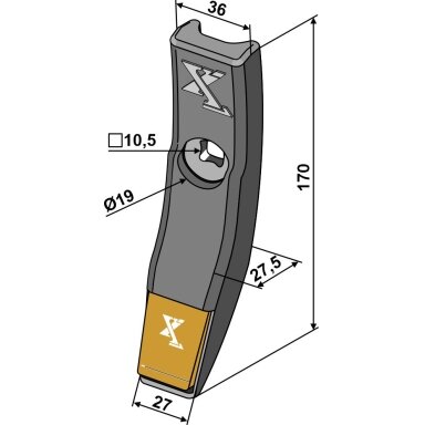 207053 Kaltas Vaderstad - kietmetalis