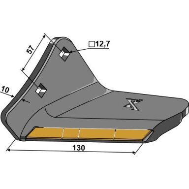 475001 Strėlinis noragas Vaderstad, kairė - Kietmetalis