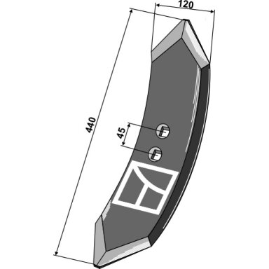 Kultivatoriaus noragėlis 440mm