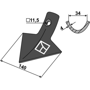 494539 Strėlinis noragas Vaderstad 140mm