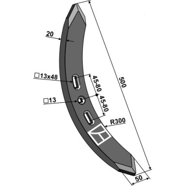 Kultivatoriaus noragėlis 500mm