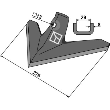 Strėlinis noragas 276mm
