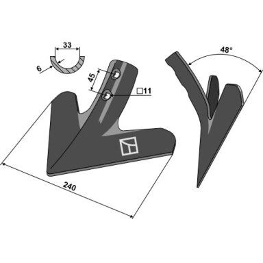 Strėlinis noragas 240mm
