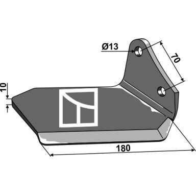 1010003131 / 7204027031 Kongskilde Sparnelis, dešinė - Delta Flex