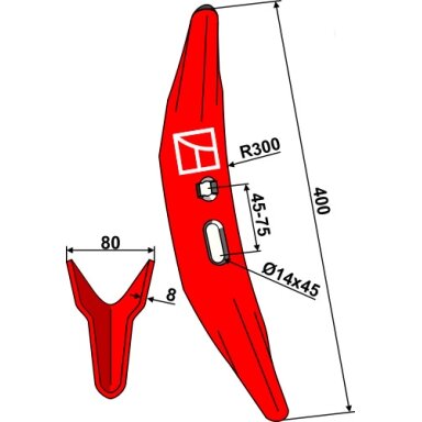 Kultivatoriaus noragėlis Melone 400mm