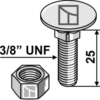 Varžtas 3/8“ UNF