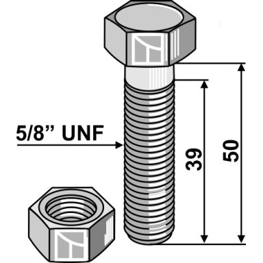 Varžtas 5/8“ UNF