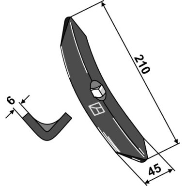006487 Noragas Treffler 210 mm