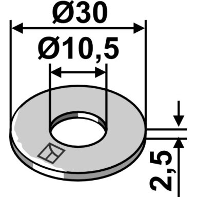 Poveržlė Ø30x2,5xØ10,5