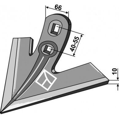 Strėlinis noragas "OTMA" 250mm 1
