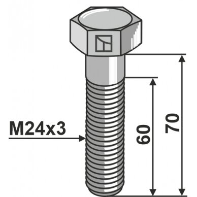 Varžtas24x3 - 8.8 1