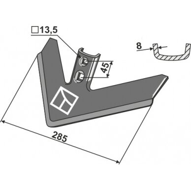 Strėlinis noragas 285mm Strėlinis noragas 285mm