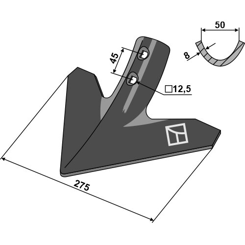 Strėlinis noragas 275mm Strėlinis noragas 275mm