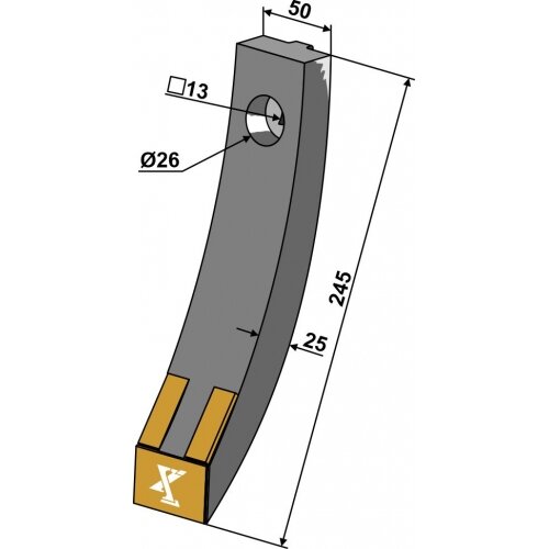 457618 Kaltas Vaderstad - kietmetalis 1