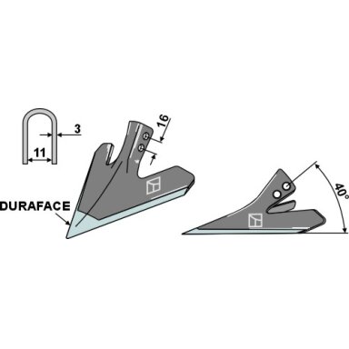 Strėlinis noragas 140mm - DURAFACE