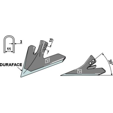 Strėlinis noragas 200mm - DURAFACE