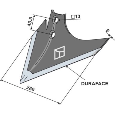 TR274 Norago peilis Treffler 260 mm - DURAFACE