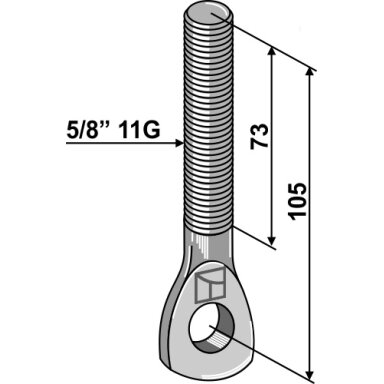 Kilpinis varžtas 5/8'' 11G