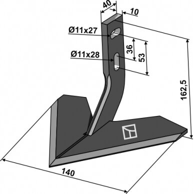Strėlinis noragas 140mm 1