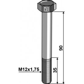 Varžtas M12 - DIN931 - 12.9 1